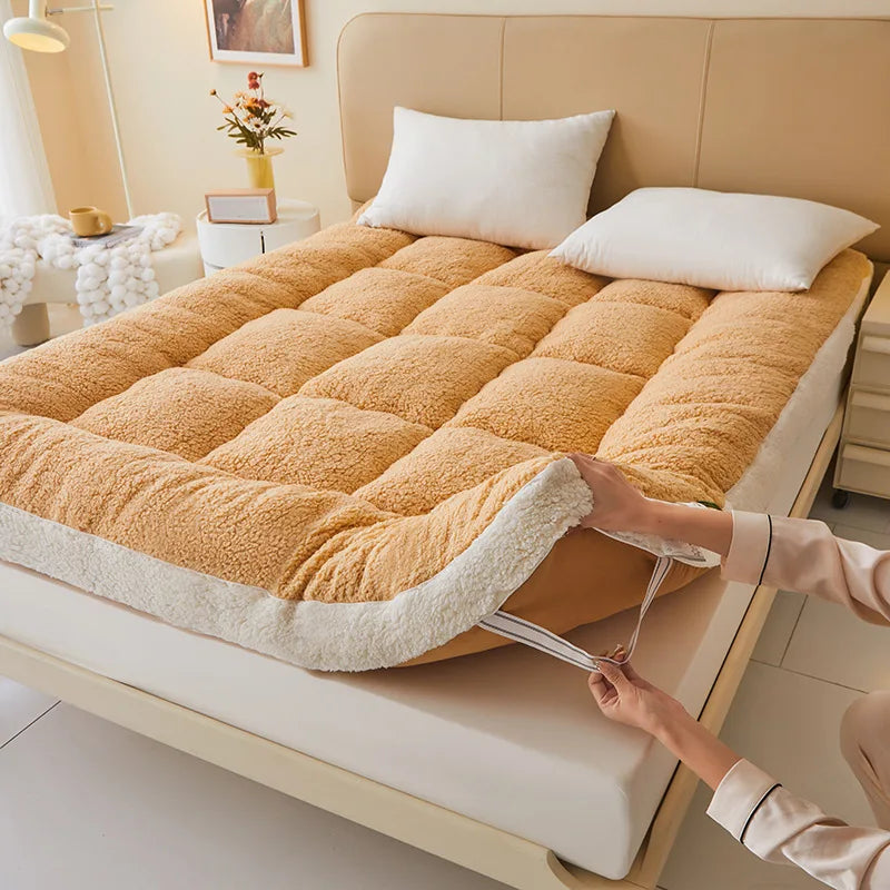 WarmCloud Extra Thick Plush Fleece Mattress Topper