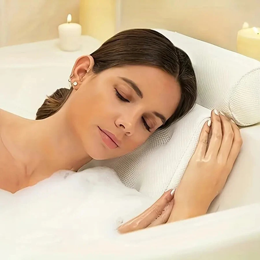 Premium Spa Bathtub Pillow with Anti-Slip Suction Cups