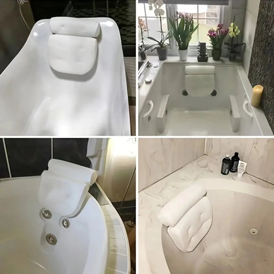 Premium Spa Bathtub Pillow with Anti-Slip Suction Cups