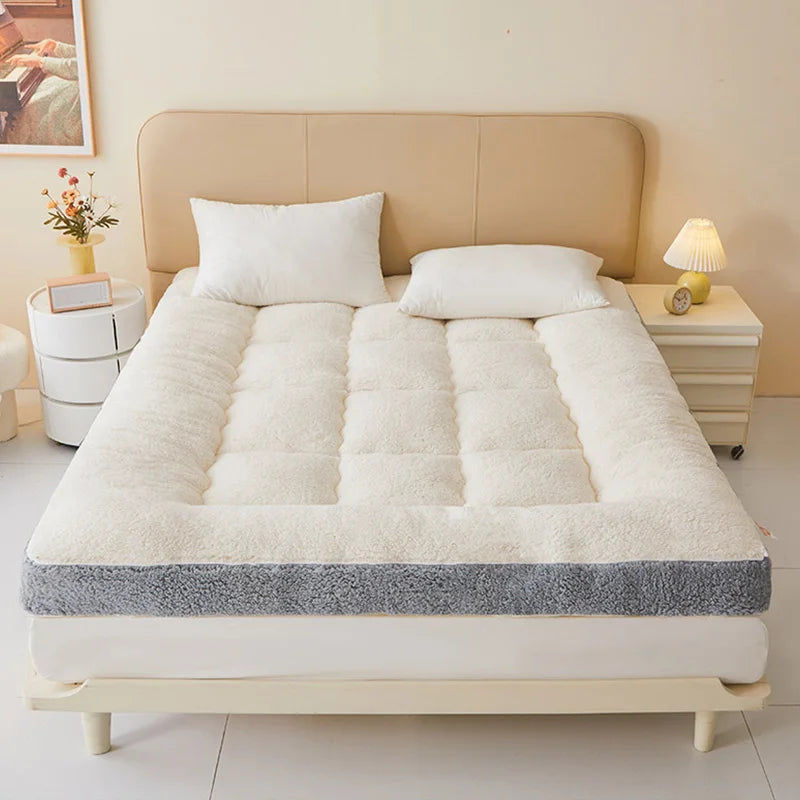 WarmCloud Extra Thick Plush Fleece Mattress Topper