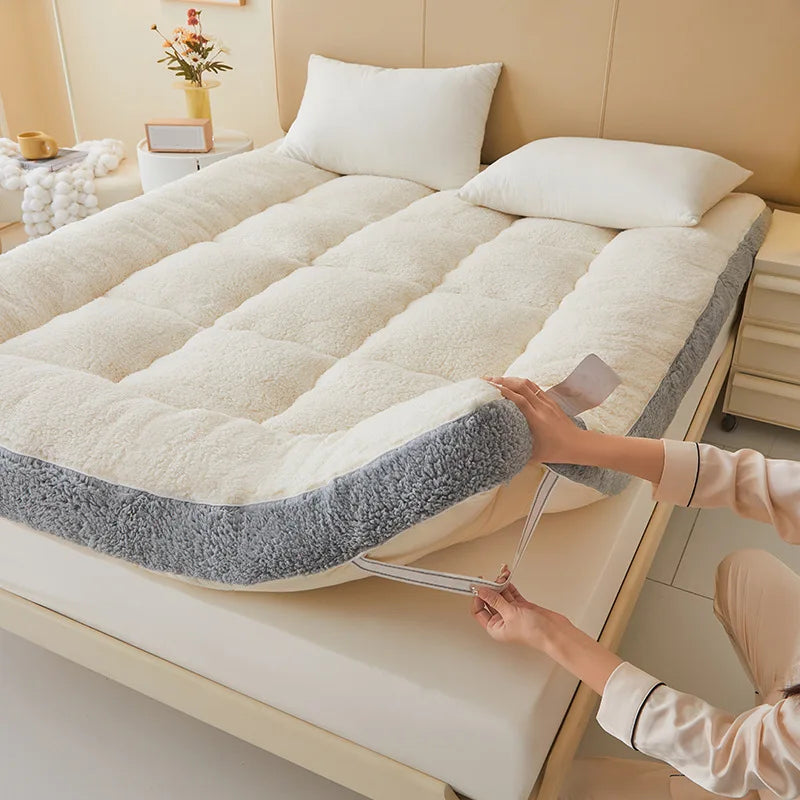 WarmCloud Extra Thick Plush Fleece Mattress Topper