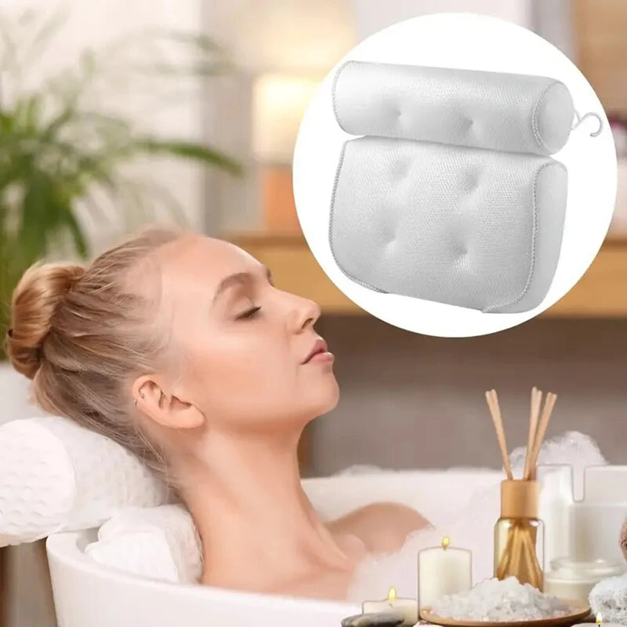 Premium Spa Bathtub Pillow with Anti-Slip Suction Cups