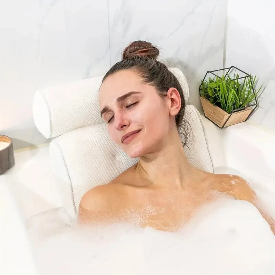 Premium Spa Bathtub Pillow with Anti-Slip Suction Cups