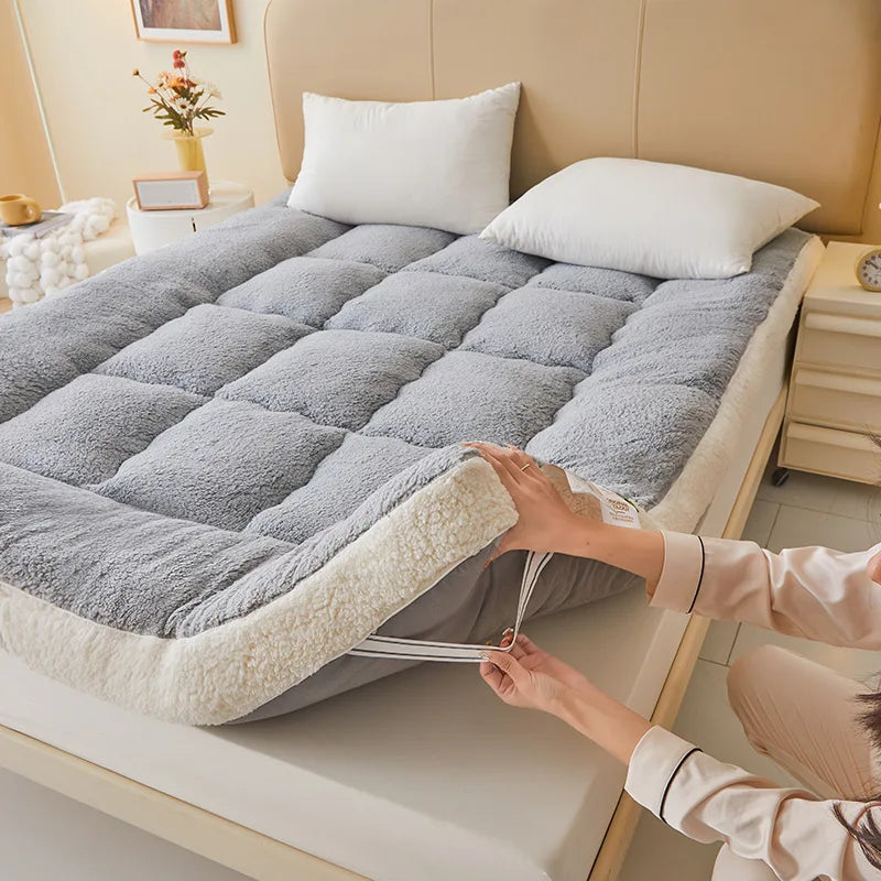 WarmCloud Extra Thick Plush Fleece Mattress Topper