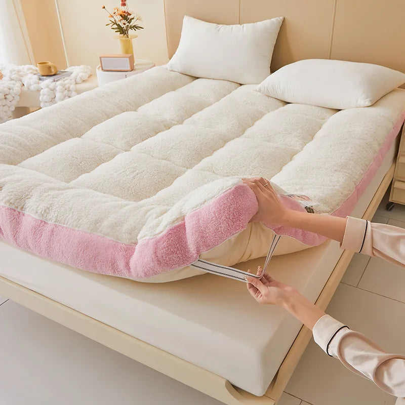 WarmCloud Extra Thick Plush Fleece Mattress Topper