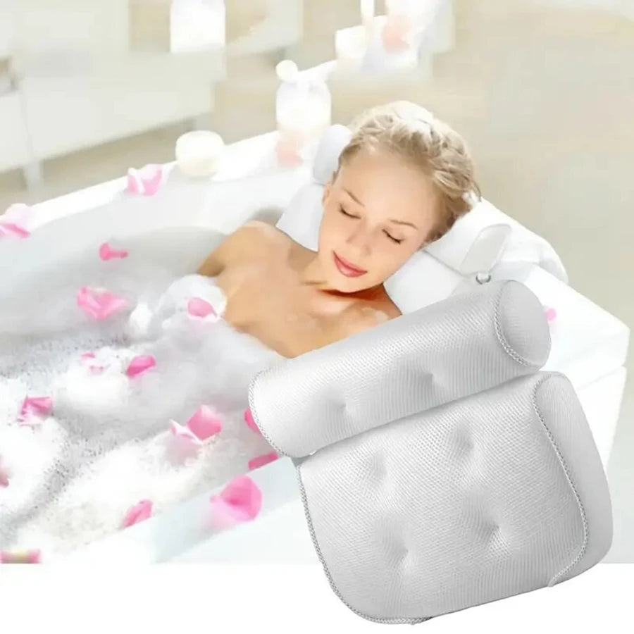 Premium Spa Bathtub Pillow with Anti-Slip Suction Cups